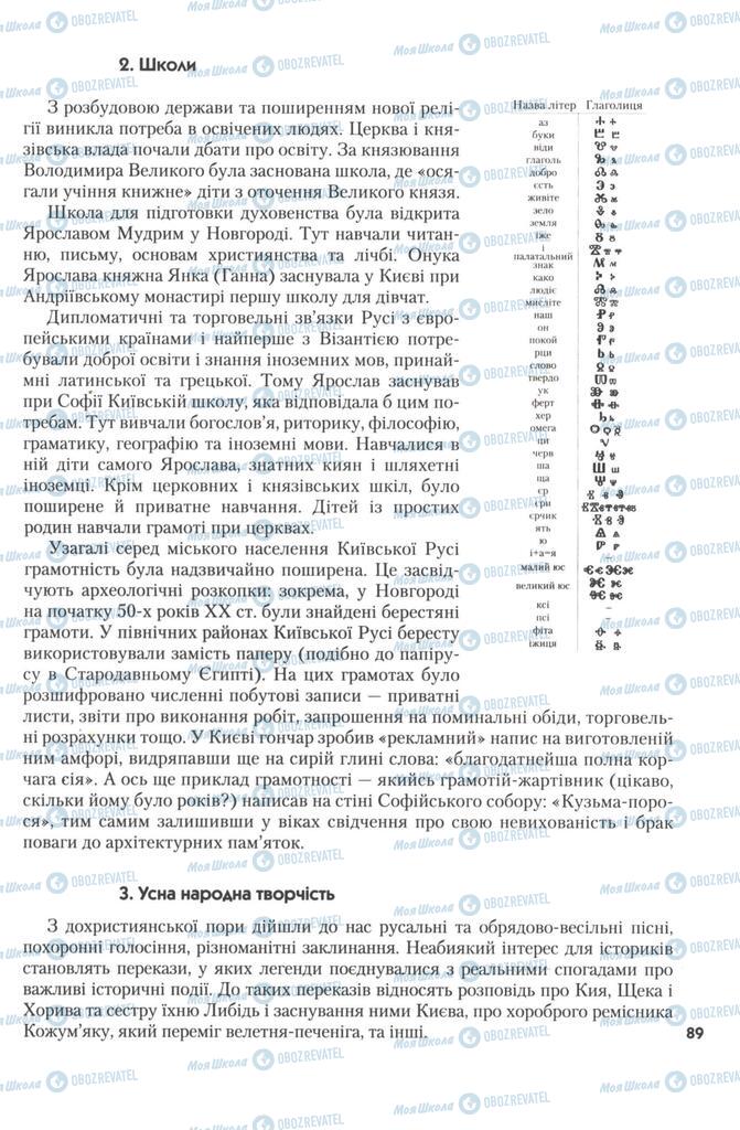 Учебники История Украины 7 класс страница 89