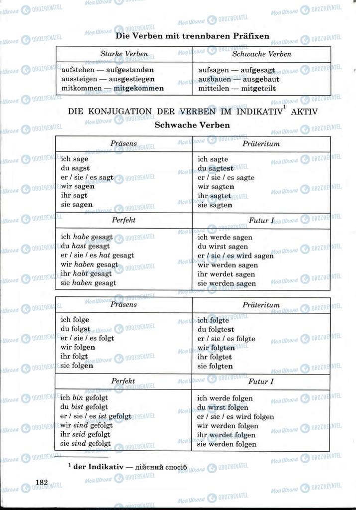 Підручники Німецька мова 9 клас сторінка 182