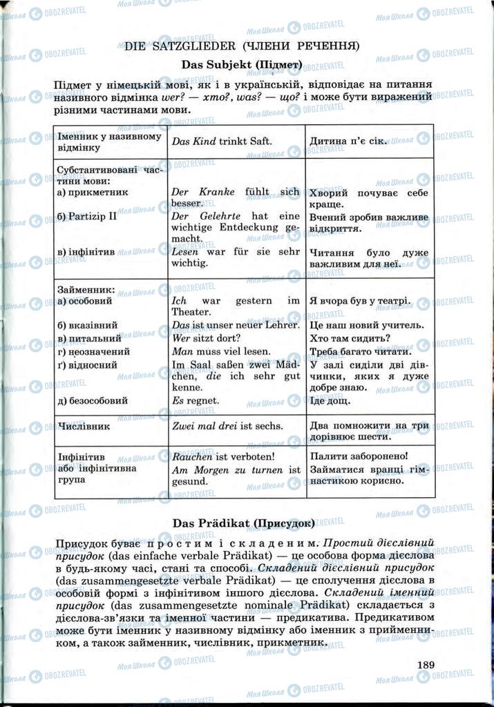 Учебники Немецкий язык 9 класс страница 189