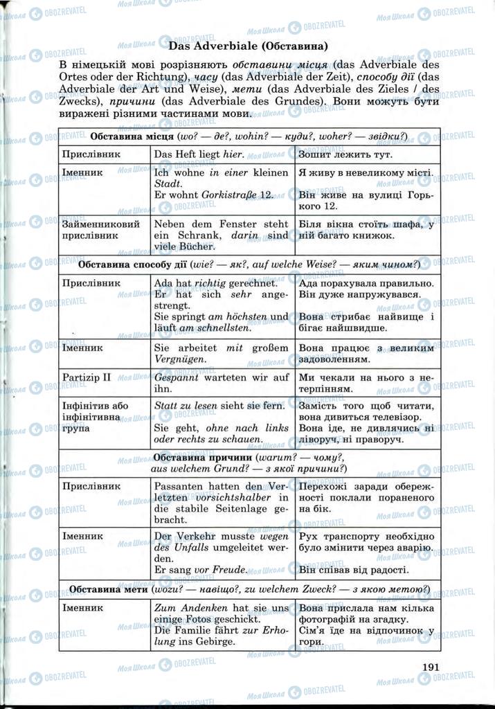 Учебники Немецкий язык 9 класс страница 191