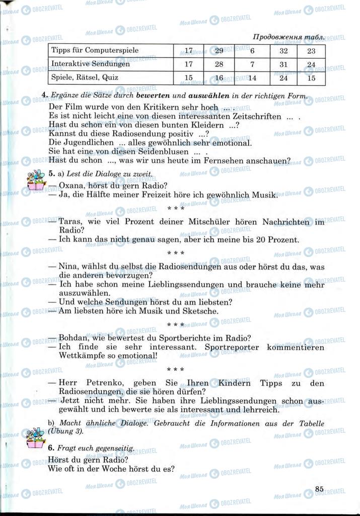 Учебники Немецкий язык 9 класс страница 85