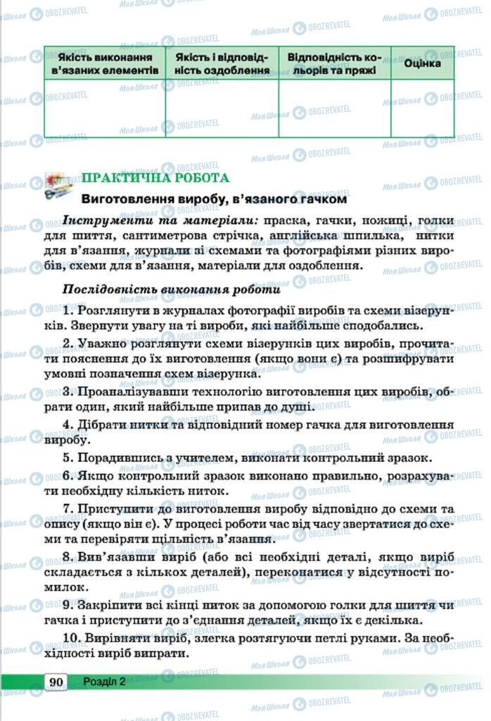 Підручники Трудове навчання 7 клас сторінка 90