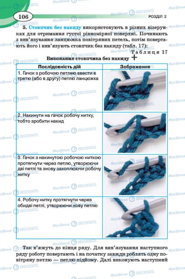 Підручники Трудове навчання 7 клас сторінка 106