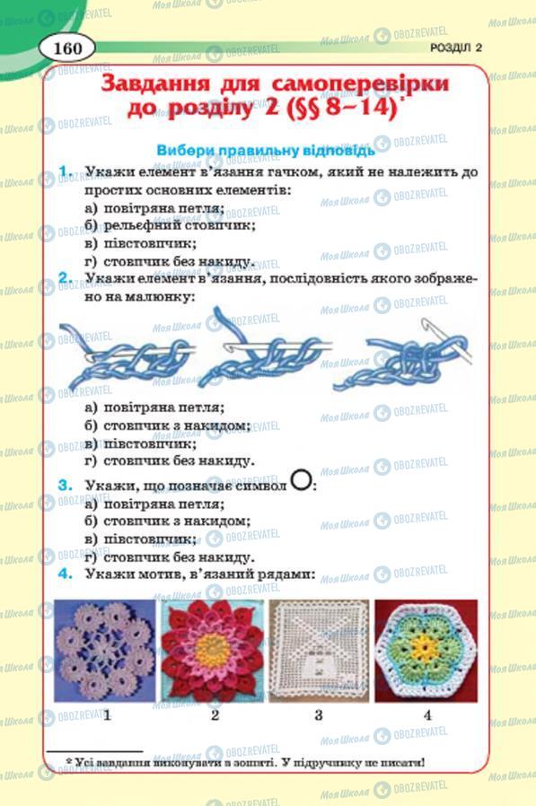 Підручники Трудове навчання 7 клас сторінка 160