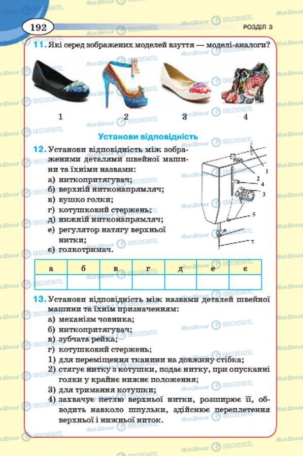 Підручники Трудове навчання 7 клас сторінка 192