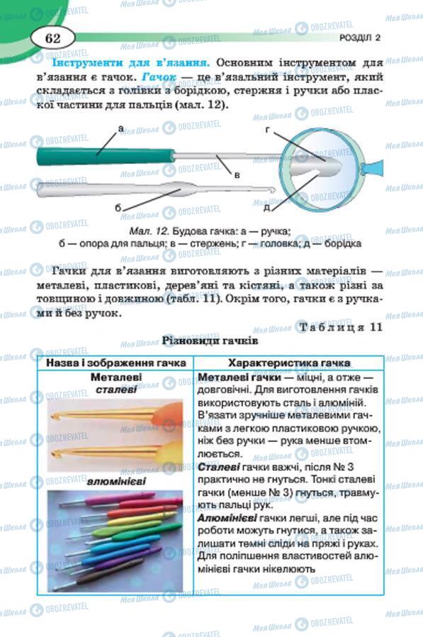 Підручники Трудове навчання 7 клас сторінка 62