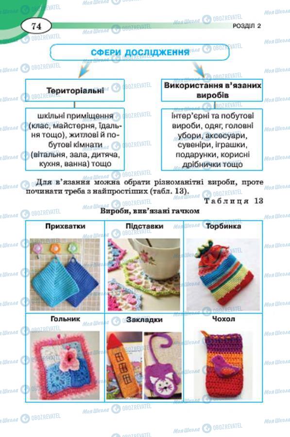 Підручники Трудове навчання 7 клас сторінка 74