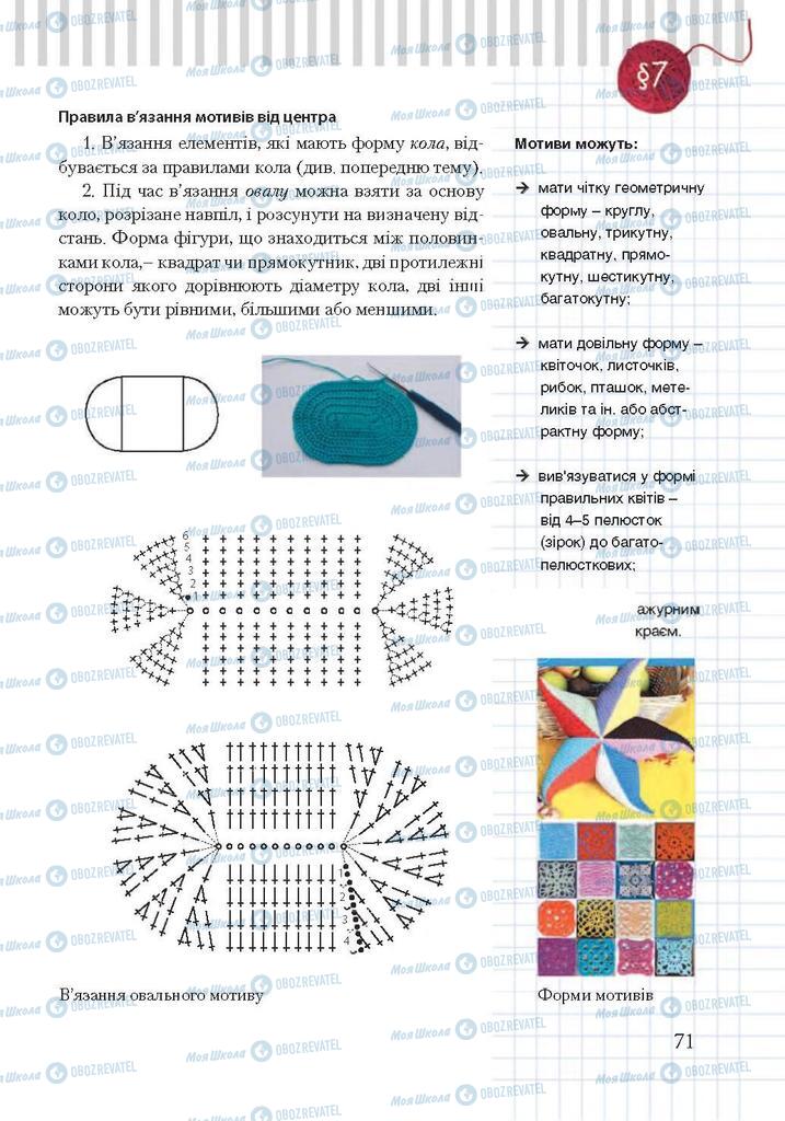 Підручники Трудове навчання 7 клас сторінка 71