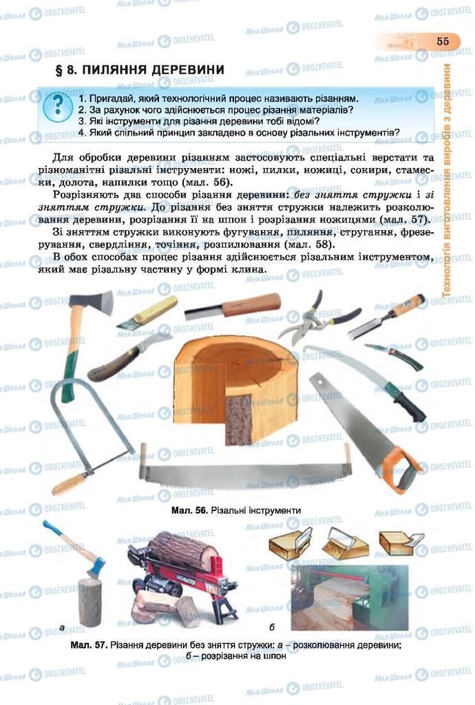 Підручники Трудове навчання 7 клас сторінка 55