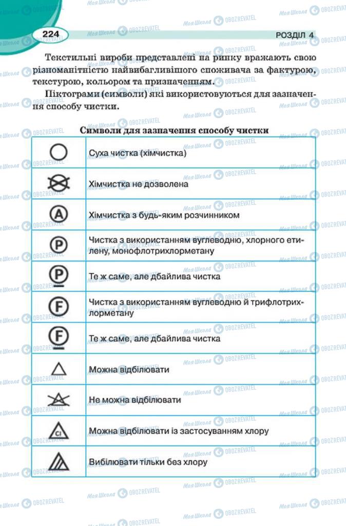 Підручники Трудове навчання 7 клас сторінка 224