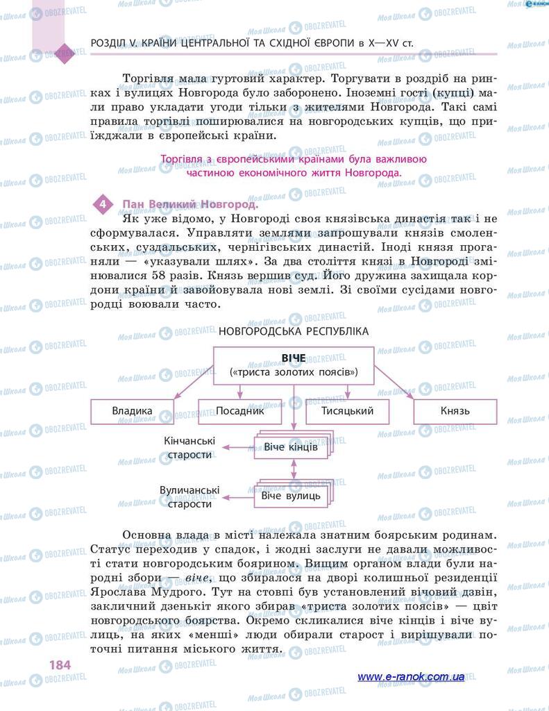 Учебники Всемирная история 7 класс страница 184