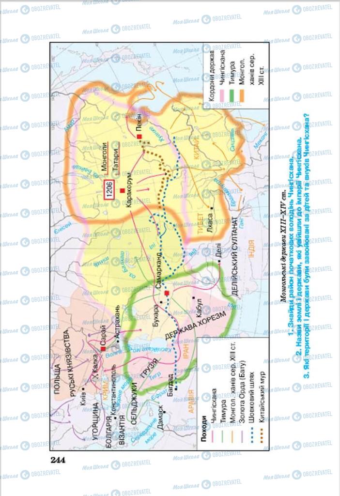 Підручники Всесвітня історія 7 клас сторінка 244