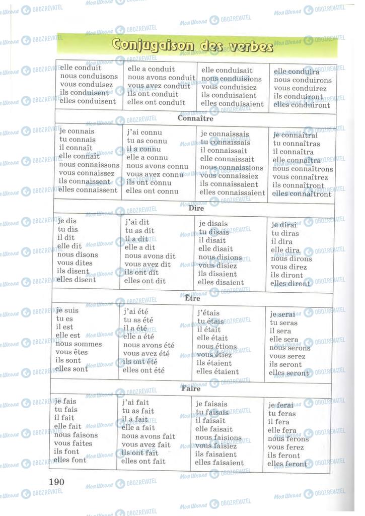 Підручники Французька мова 7 клас сторінка 190