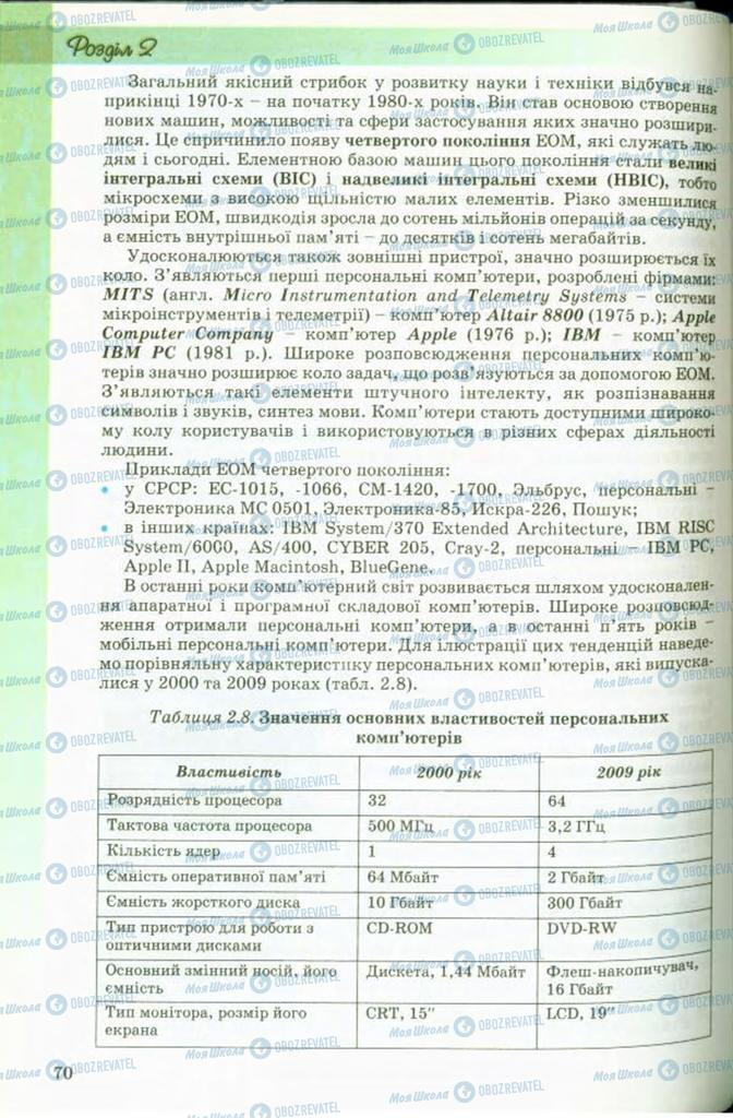 Підручники Інформатика 9 клас сторінка 70