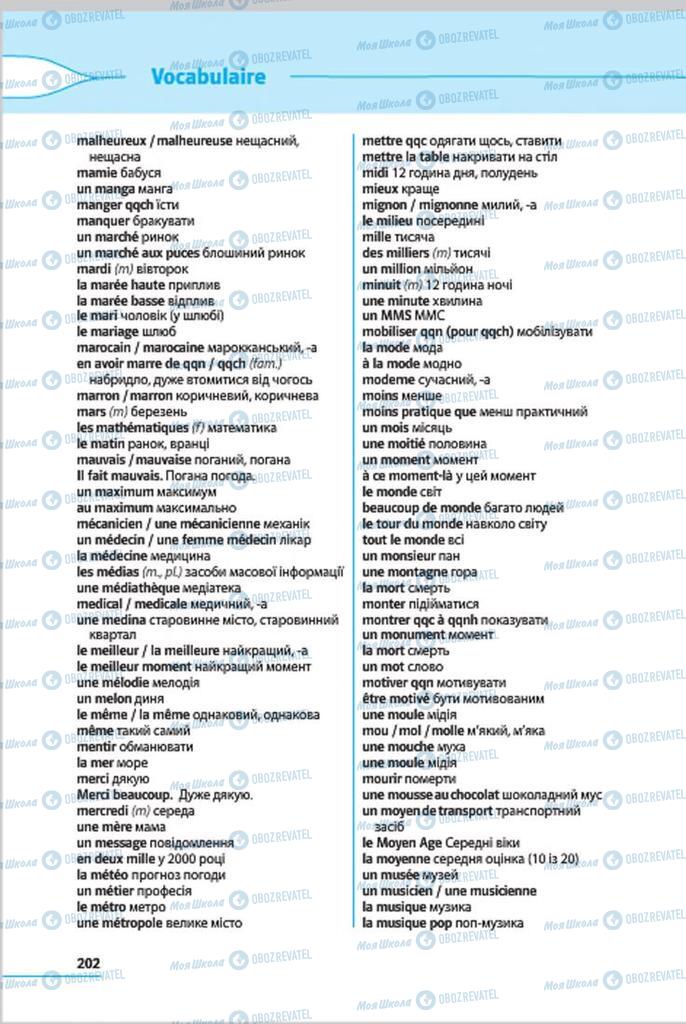 Підручники Французька мова 7 клас сторінка 202