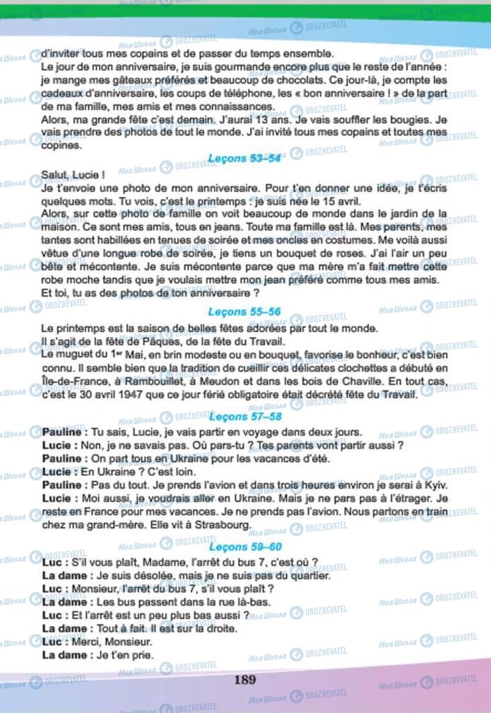 Учебники Французский язык 7 класс страница 189