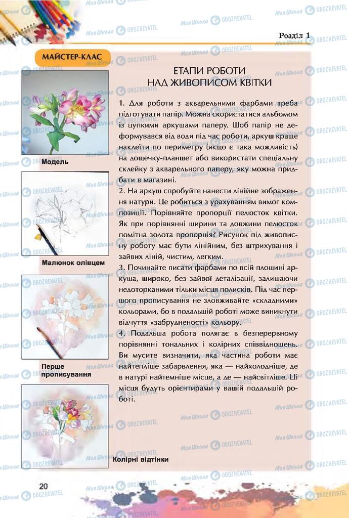 Підручники Образотворче мистецтво 7 клас сторінка 20