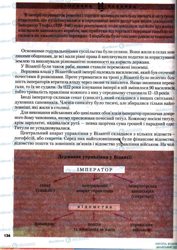 Підручники Всесвітня історія 7 клас сторінка 136