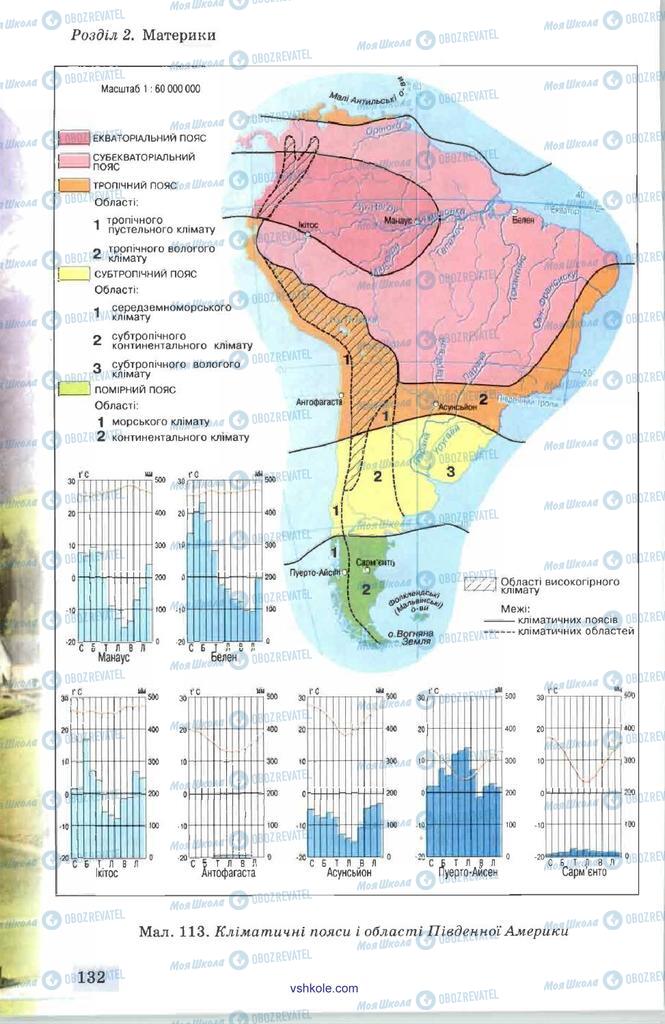Підручники Географія 7 клас сторінка 132