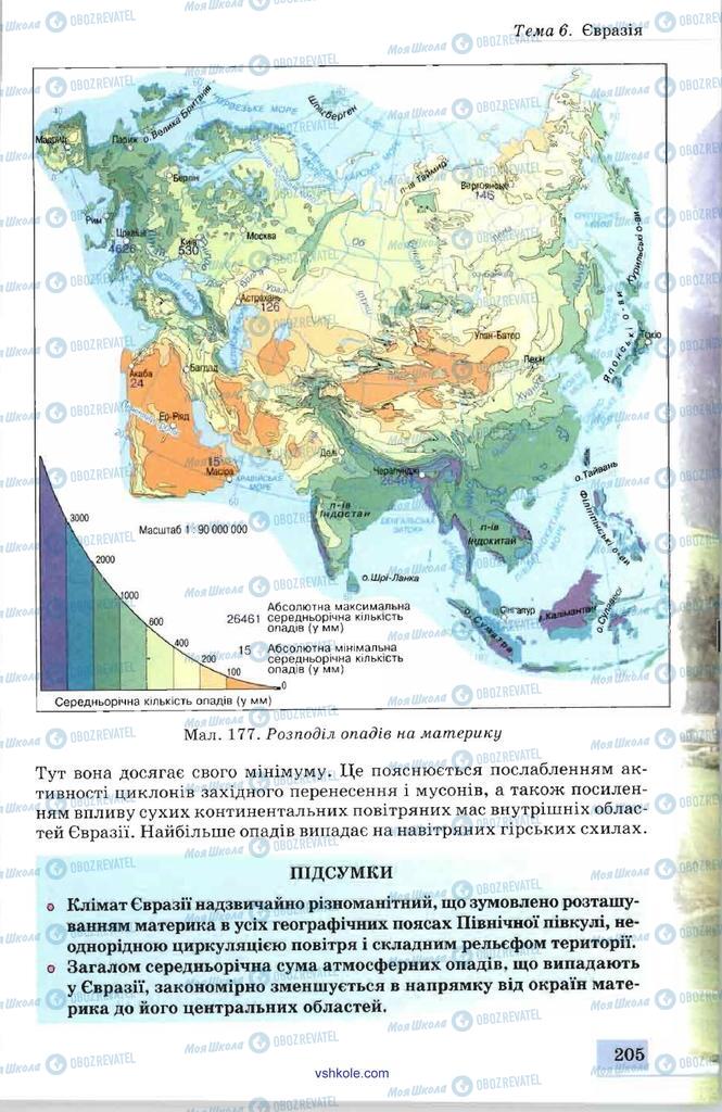 Підручники Географія 7 клас сторінка 205