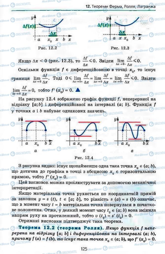 Підручники Алгебра 11 клас сторінка 125