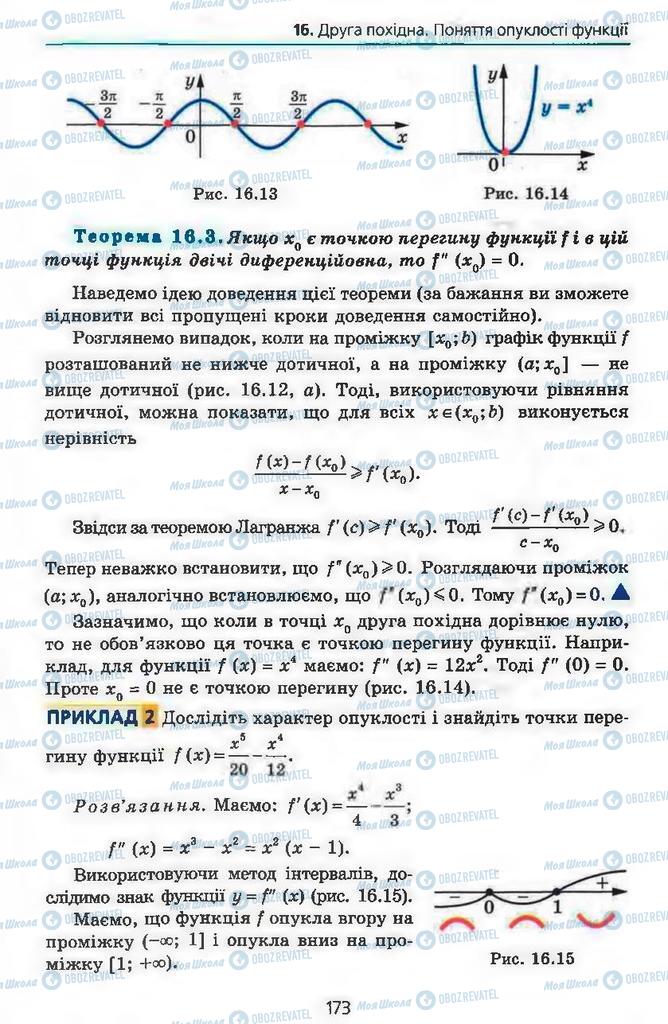 Підручники Алгебра 11 клас сторінка 173