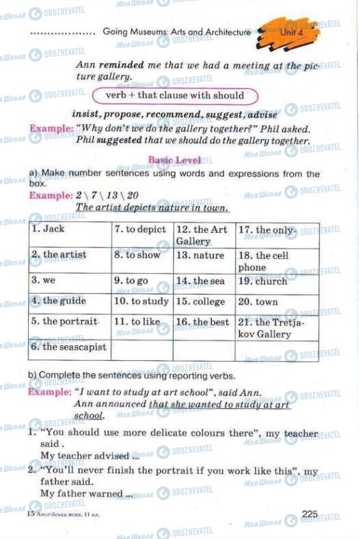 Підручники Англійська мова 11 клас сторінка 225