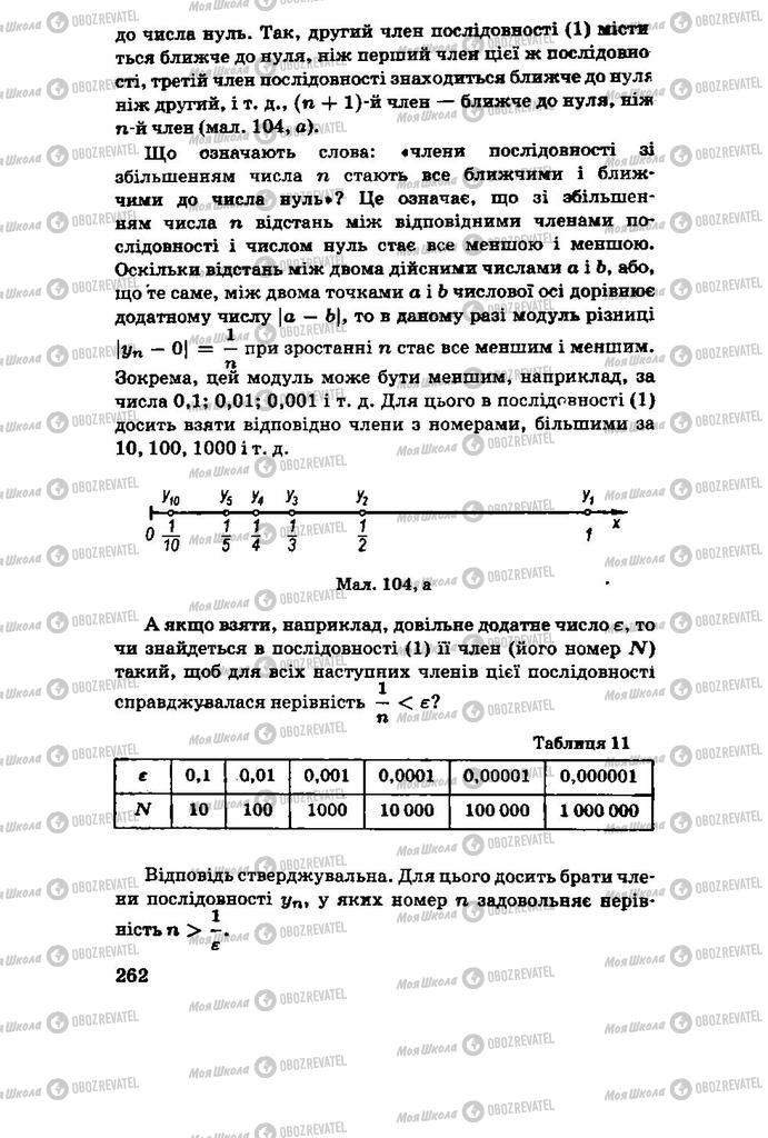 Підручники Алгебра 11 клас сторінка 262