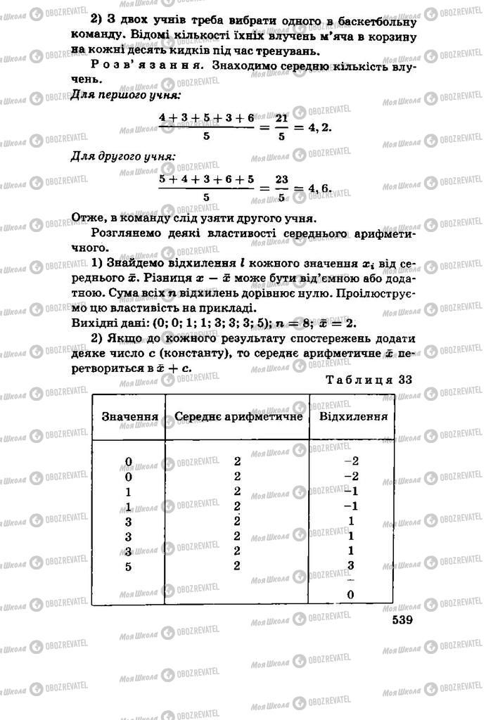 Підручники Алгебра 11 клас сторінка 539