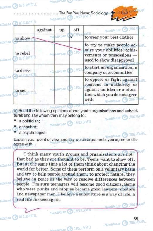 Учебники Английский язык 11 класс страница 55