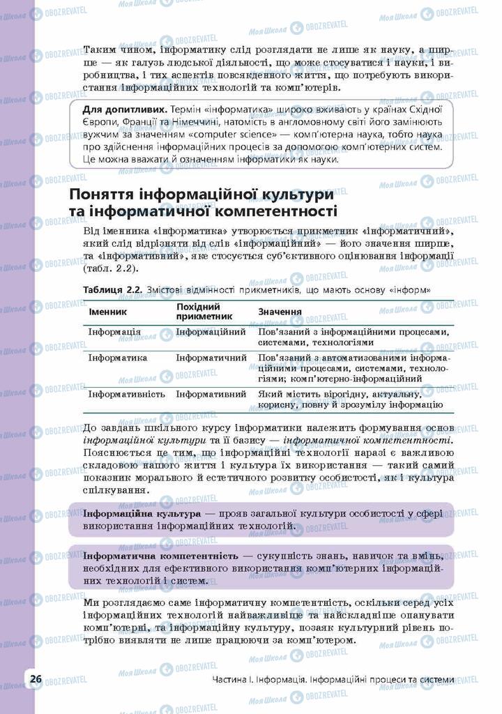 Підручники Інформатика 9 клас сторінка 26