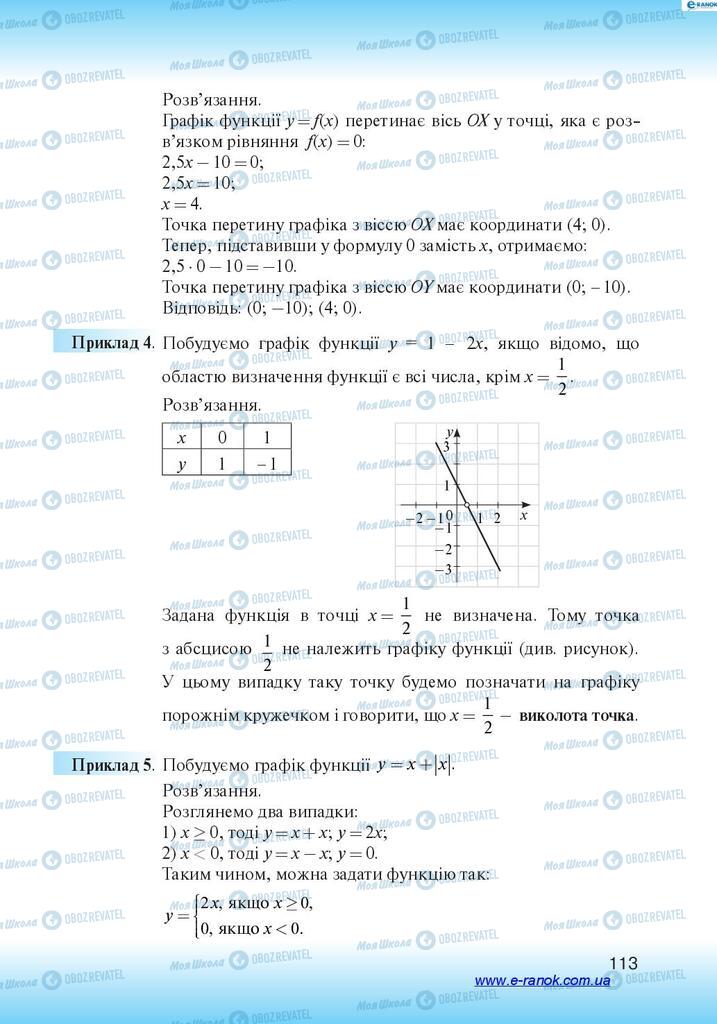 Підручники Алгебра 7 клас сторінка 113