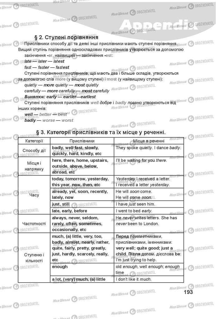 Підручники Англійська мова 7 клас сторінка 193