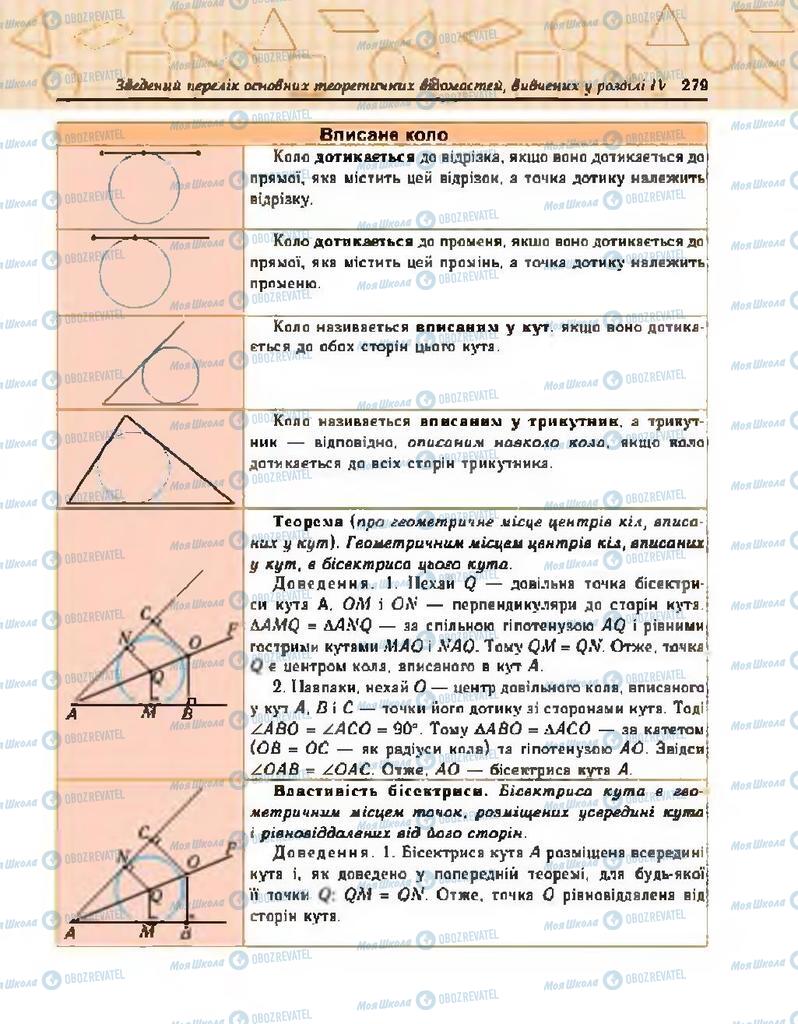 Підручники Геометрія 7 клас сторінка 279