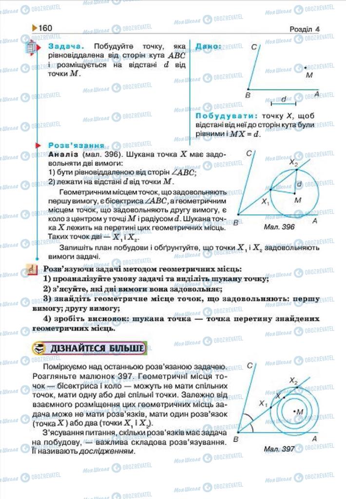 Підручники Геометрія 7 клас сторінка 160