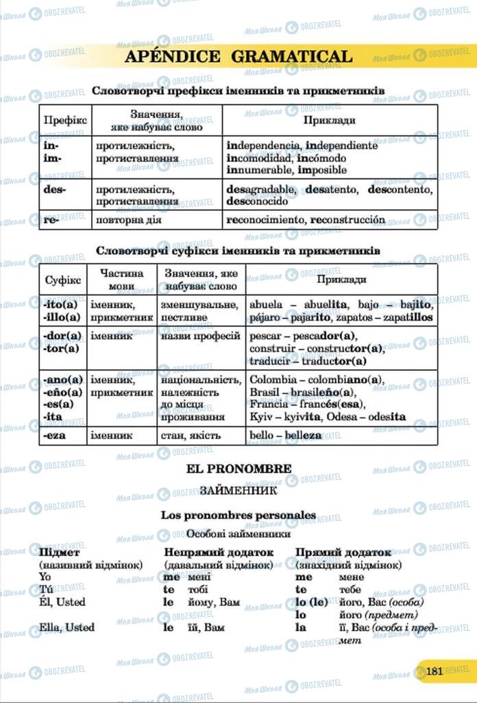 Учебники Испанский язык 7 класс страница  181