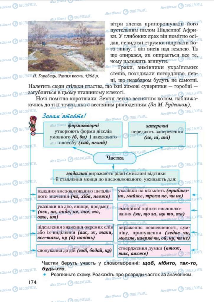 Учебники Укр мова 7 класс страница 174