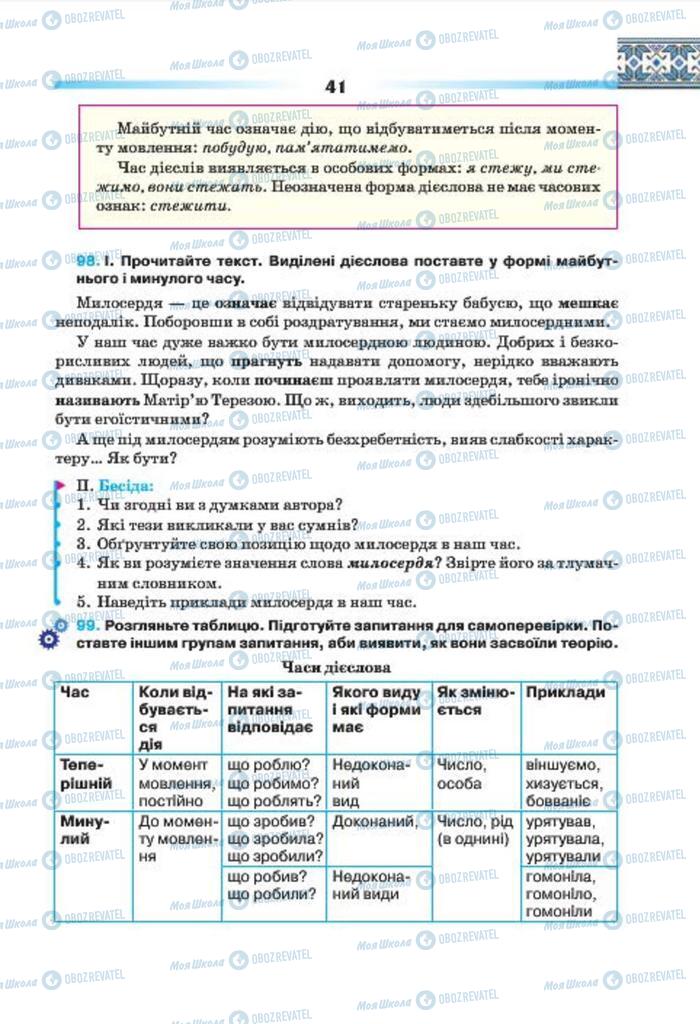 Підручники Українська мова 7 клас сторінка 41