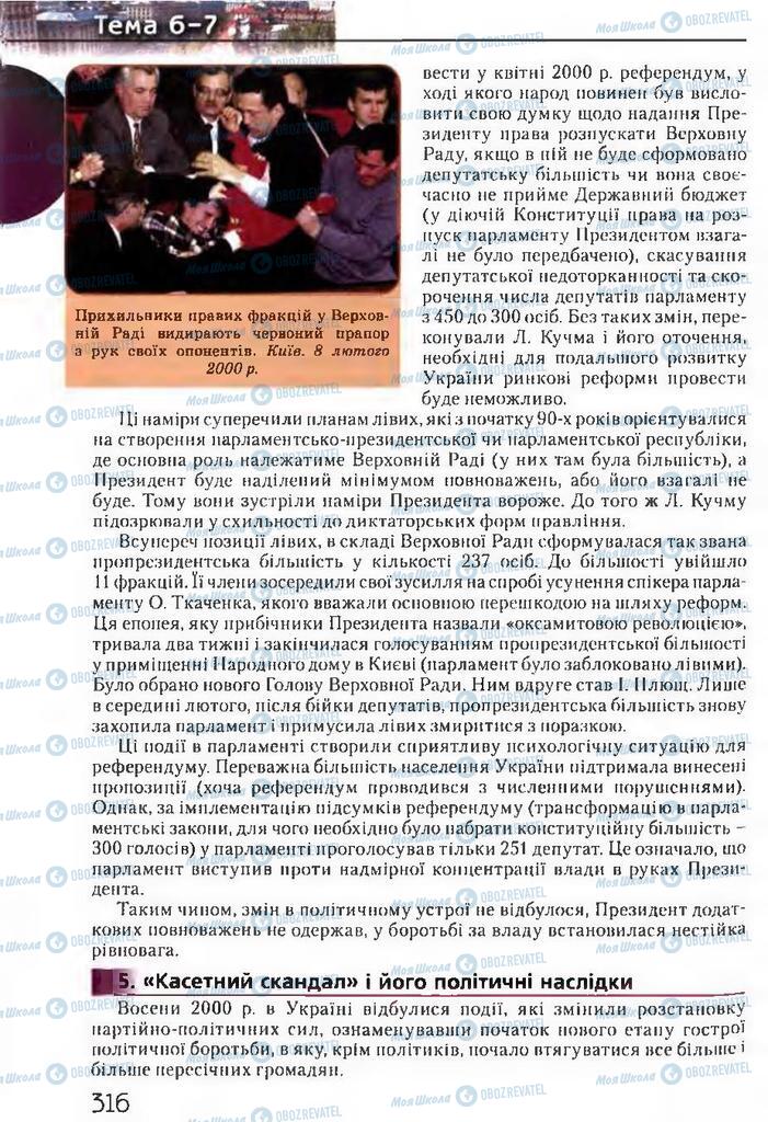 Підручники Історія України 11 клас сторінка 316