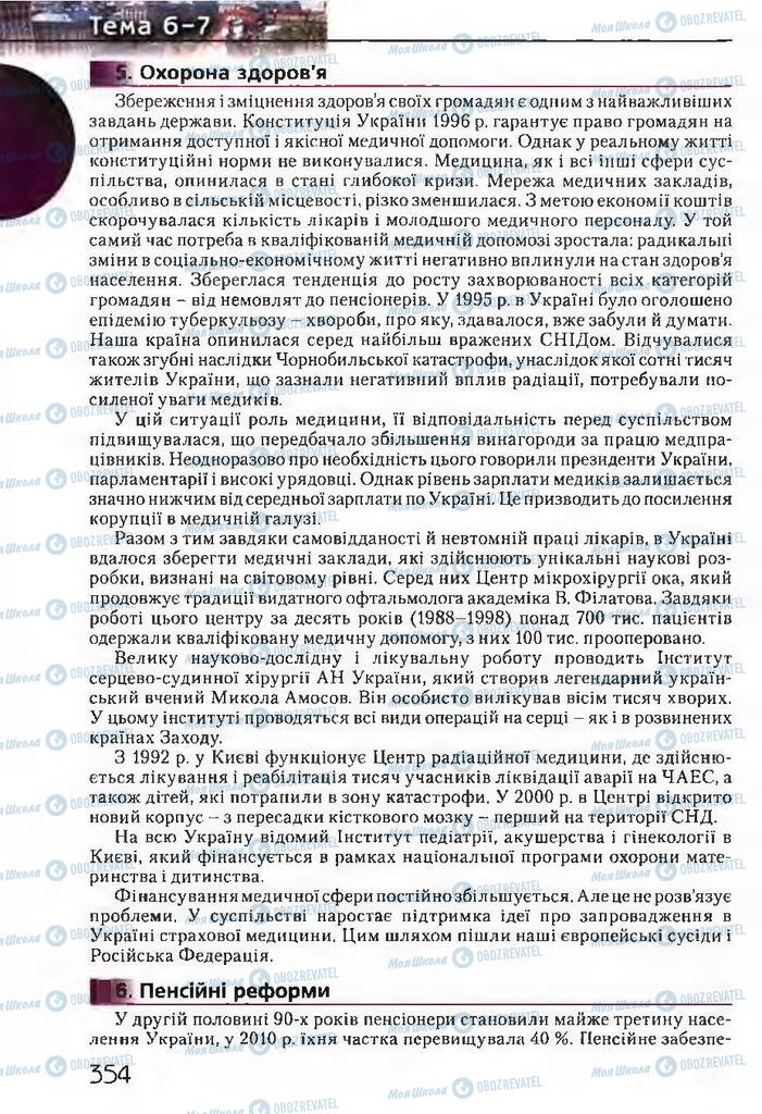 Підручники Історія України 11 клас сторінка 354