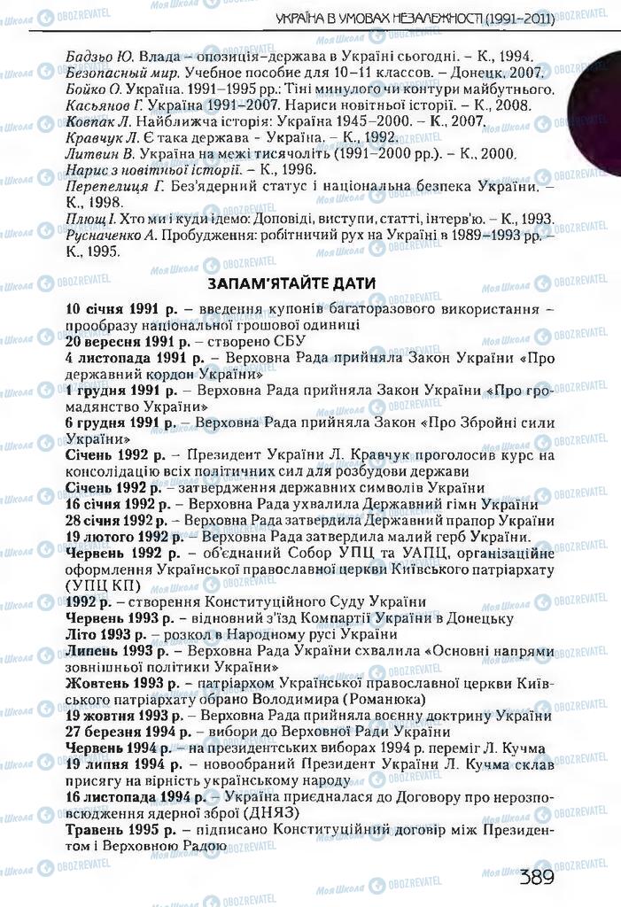 Підручники Історія України 11 клас сторінка 389