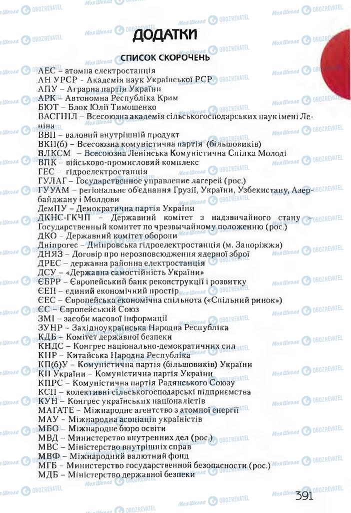 Учебники История Украины 11 класс страница 391