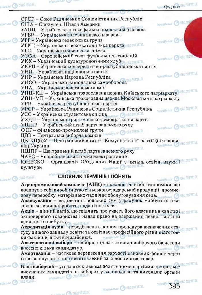 Підручники Історія України 11 клас сторінка  393