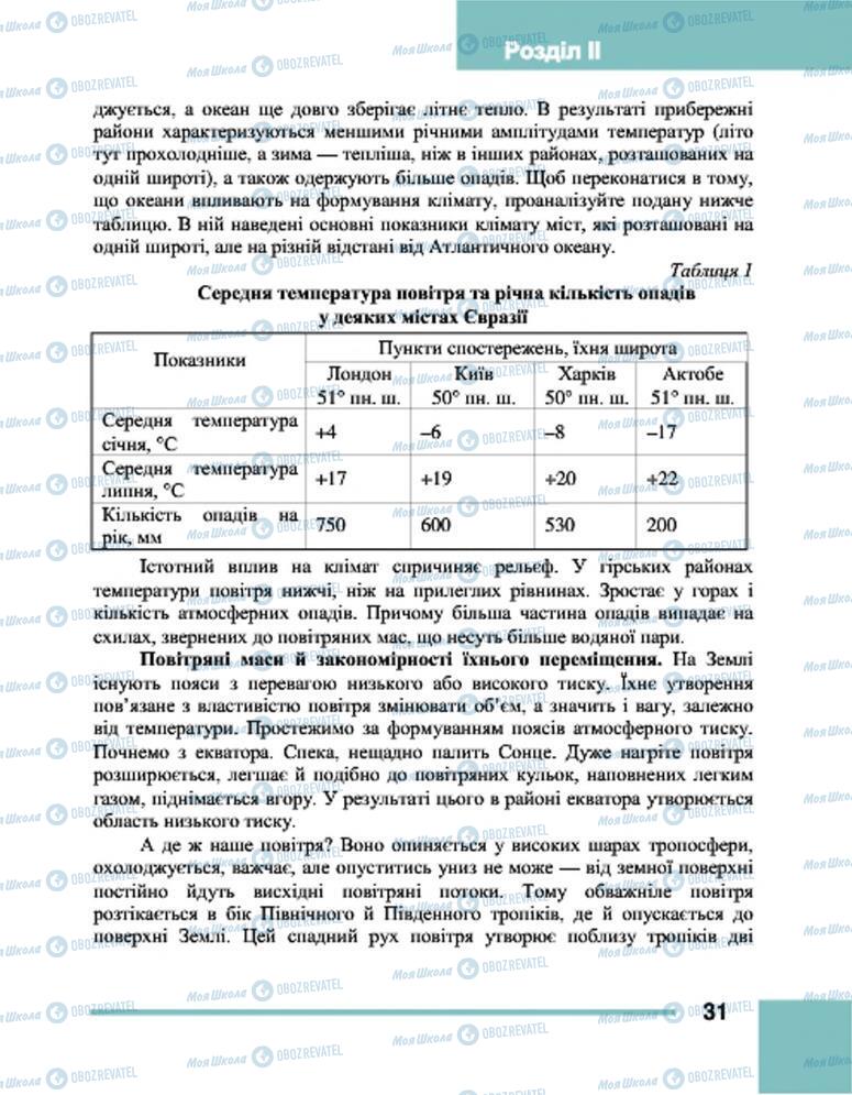 Підручники Географія 7 клас сторінка 31