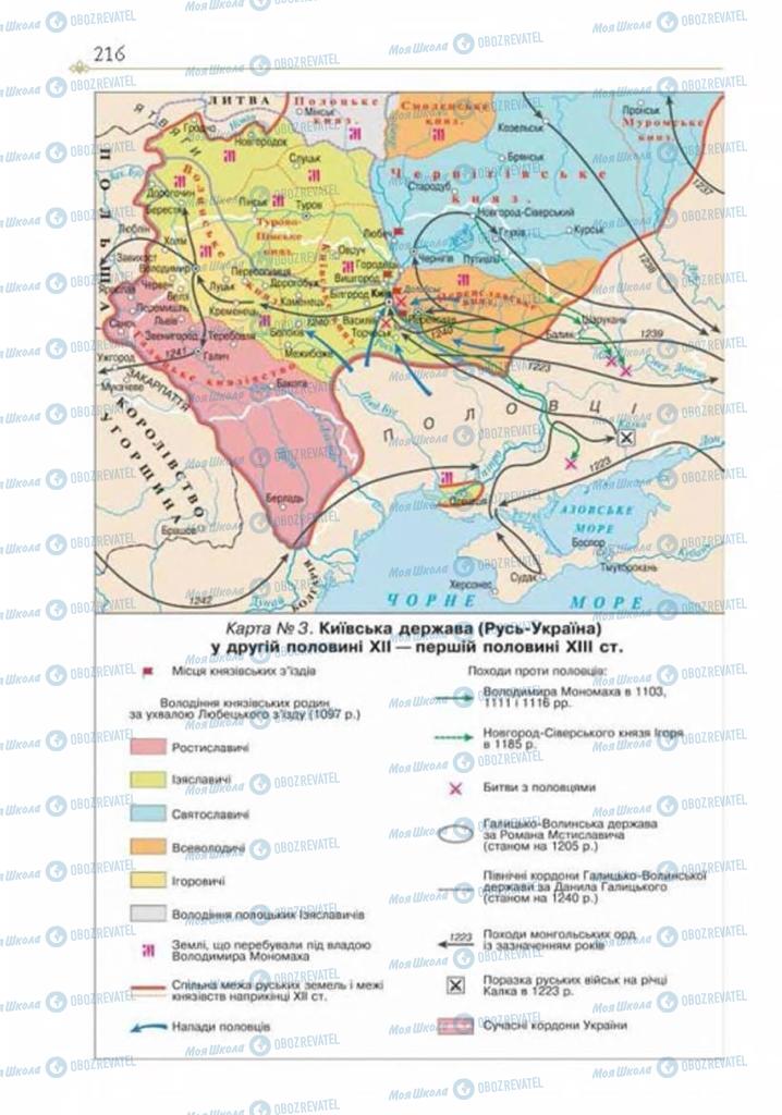 Учебники История Украины 7 класс страница 216