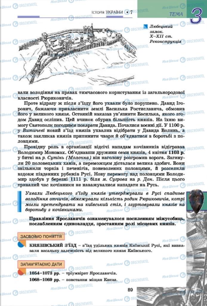 Підручники Історія України 7 клас сторінка 89