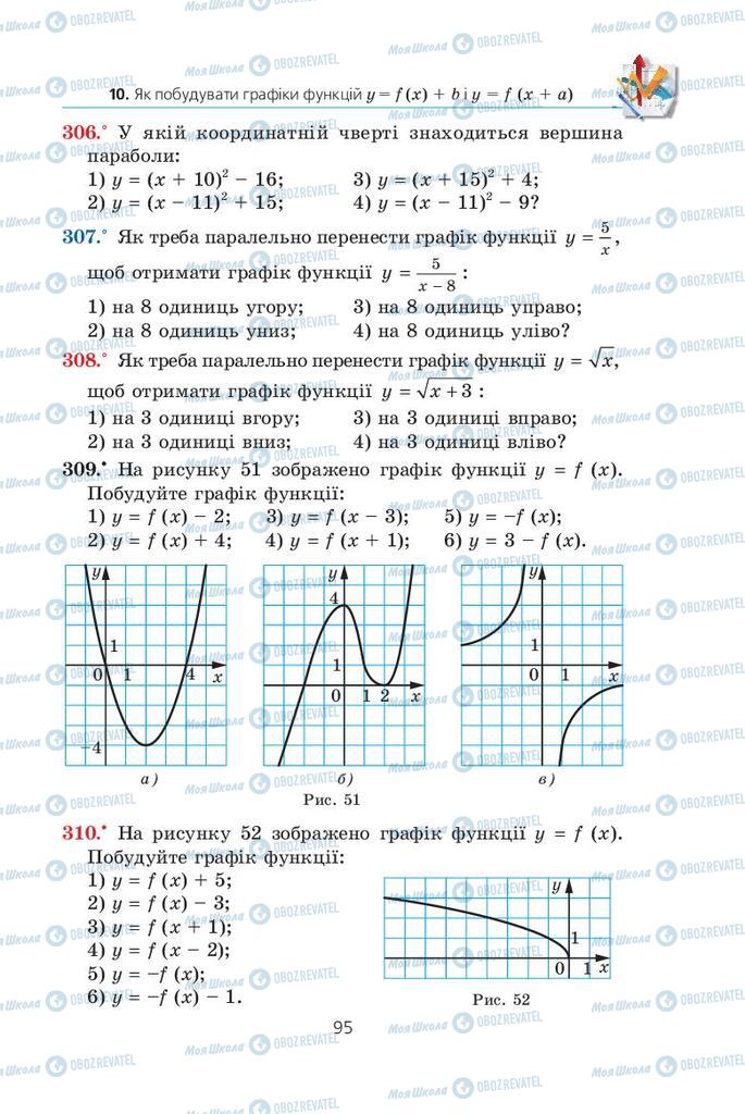 Підручники Алгебра 9 клас сторінка  95
