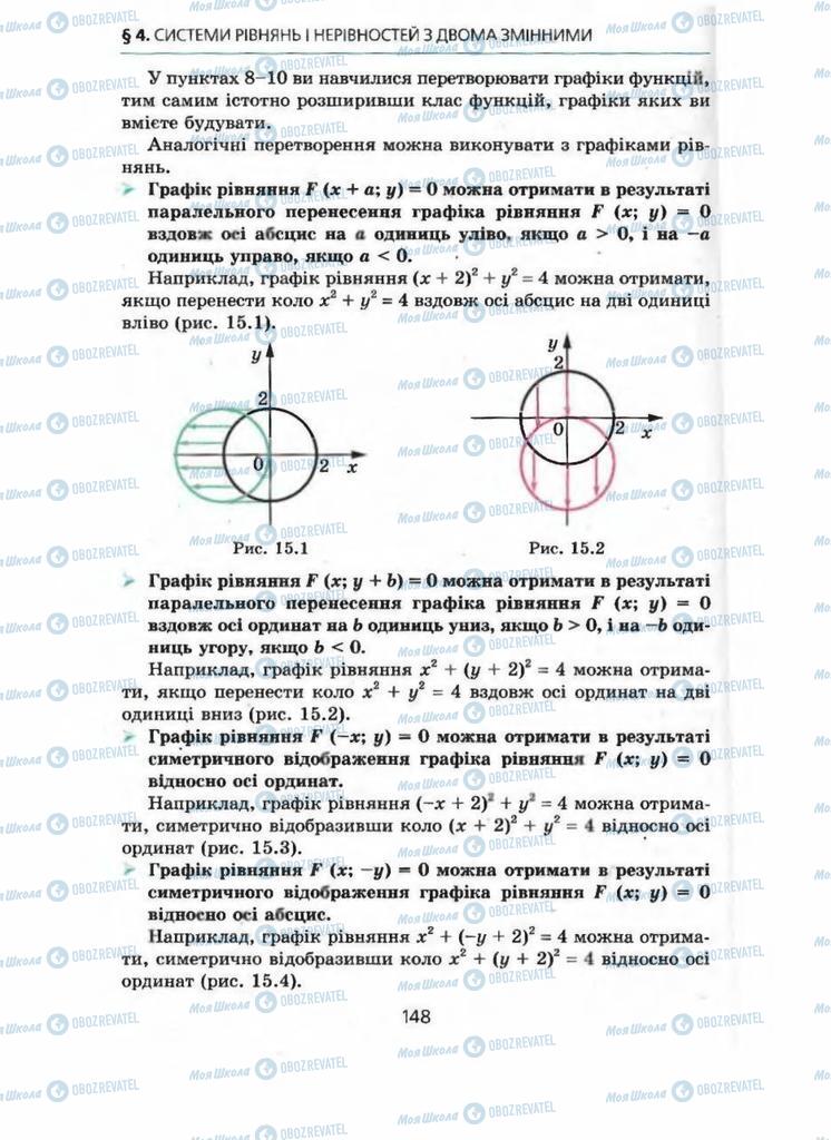 Підручники Алгебра 9 клас сторінка 148