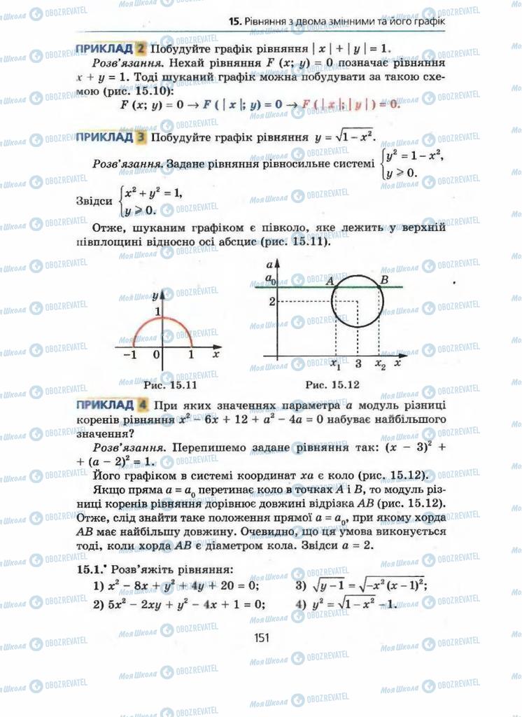 Підручники Алгебра 9 клас сторінка 151