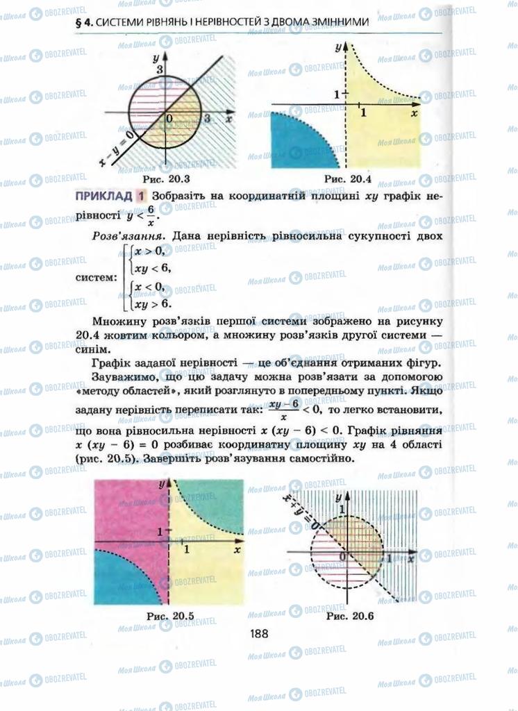 Підручники Алгебра 9 клас сторінка 188